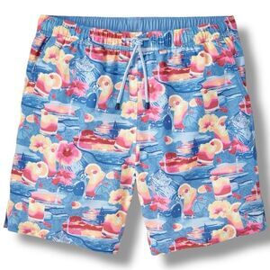 NWT Peter Millar Swim Trunks Mens Tequila Sunrise Size XXL‎ 2X MSRP $100